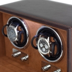 WATCH WINDERS Friedrich|23 Bond For 2 Watches With LED 29482-3 Brown Leatherette